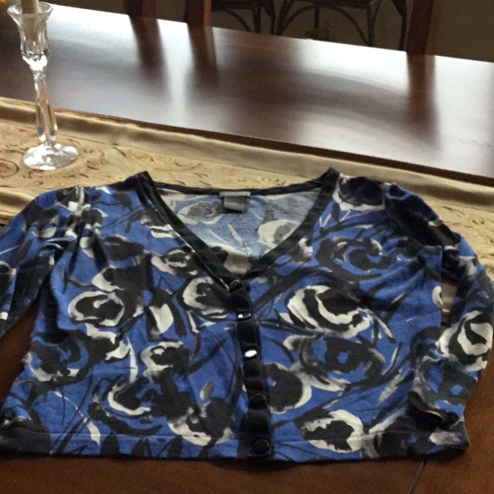 Ann Taylor cotton short sweater. 3/4 sleeves